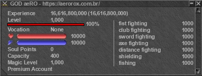 Assinatura do jogador GOD aeRO