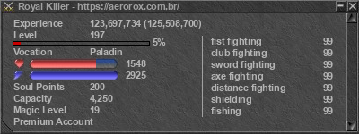 Assinatura do jogador Royal Killer